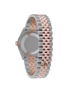Fake Rolex Datejust: 31 mm, Oystersteel and Everose gold, silver, diamond-set dial, Jubilee bracelet, m278271-0016