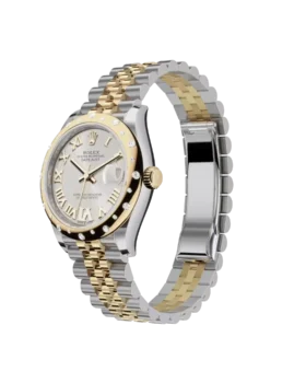 Fake Rolex Datejust: 31 mm, Oystersteel and yellow gold, silver, diamond-set dial, Jubilee bracelet, m278343rbr-0004