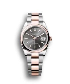 Rolex Datejust: 36 mm, Oystersteel and Everose gold, slate dial, Oyster bracelet, m126201-0014