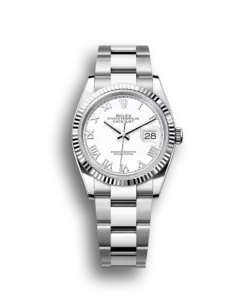 Rolex Datejust: 36 mm, Oystersteel and white gold, white dial, Oyster bracelet, m126234-0026