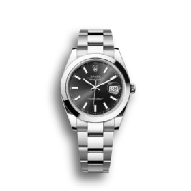 Super Clone Rolex Datejust: 41 mm, Oystersteel, bright black dial, Oyster bracelet, m126300-0011