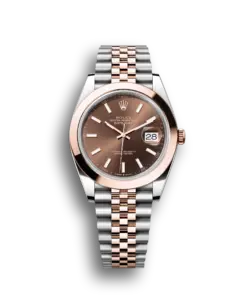 Rolex Datejust: 41 mm, Oystersteel and Everose gold, chocolate dial, Jubilee bracelet, m126301-0002