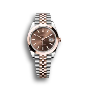Super Clone Rolex Datejust: 41 mm, Oystersteel and Everose gold, chocolate dial, Jubilee bracelet, m126301-0002