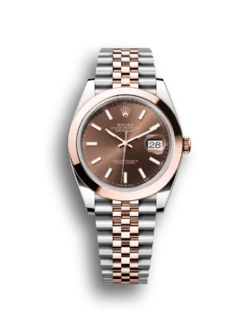 Replica Rolex Datejust: 41 mm, Oystersteel and Everose gold, chocolate dial, Jubilee bracelet, m126301-0002