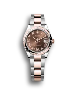 Rolex Datejust: 31 mm, Oystersteel and Everose gold, chocolate, diamond-set dial, Oyster bracelet, m278341rbr-0003