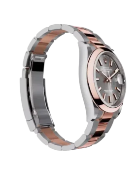 Fake Rolex Datejust: 36 mm, Oystersteel and Everose gold, slate dial, Oyster bracelet, m126201-0014