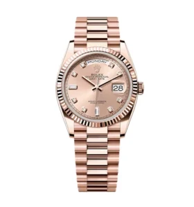 Super Clone Rolex Day-Date Rosé Diamond Dial 128235-0009 36 mm