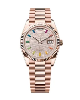 Replica Rolex Day-Date Diamond-Paved Dial 128235-0039 36 mm