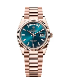 Replica Rolex Day-Date Blue-Green Diamond Dial 128235-0085 36 mm