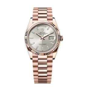 Super Clone Rolex Day-Date Silver Diamond Dial 128235-0087 36 mm