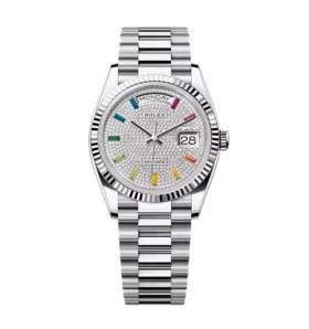 Super Clone Rolex Day-Date Diamond-Paved Dial 128236-0003 36 mm
