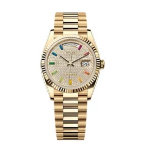 Super Clone Rolex Day-Date Diamond-Paved Dial 128238-0051 36 mm