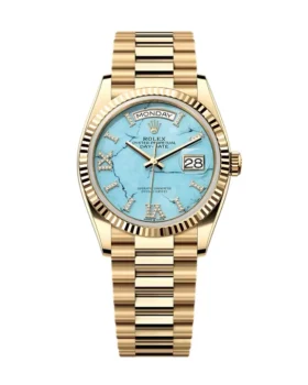 Replica Rolex Day-Date Turquoise Diamond Dial 128238-0071 36 mm