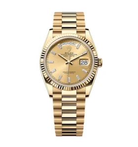 Super Clone Rolex Day-Date Champagne Diamond Dial 128238-0132 36 mm