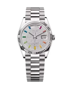 Replica Rolex Day-Date Diamond-Paved Dial 128239-0019 36 mm