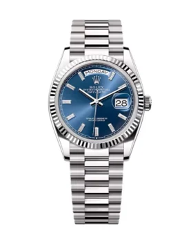 Replica Rolex Day-Date Bright Blue Diamond Dial 128239-0069 36 mm