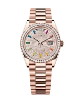 Replica Rolex Day-Date Diamond-Paved Dial 128345rbr-0042 36 mm