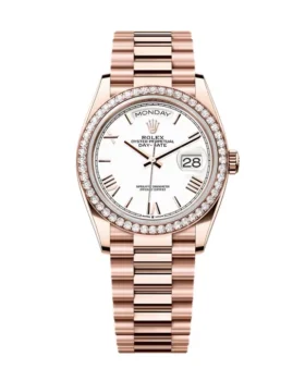 Replica Rolex Day-Date White Dial 128345rbr-0070 36 mm