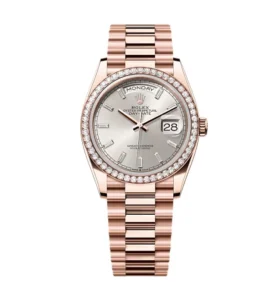 Super Clone Rolex Day-Date Silver Dial 128345rbr-0081 36 mm