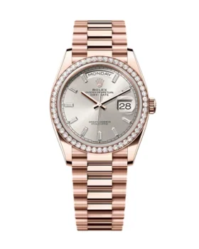 Replica Rolex Day-Date Silver Dial 128345rbr-0081 36 mm