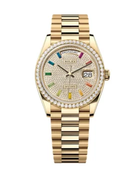 Replica Rolex Day-Date Diamond-Paved Dial 128348rbr-0030 36 mm