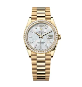 Super Clone Rolex Day-Date White Mother-of-Pearl Diamond Dial 128348rbr-0070 36 mm