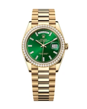 Replica Rolex Day-Date Bright Green Diamond Dial 128348rbr-0078 36 mm