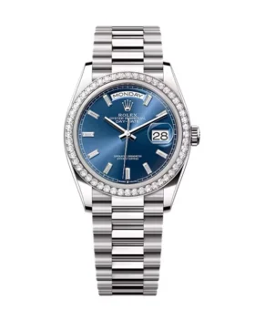 Replica Rolex Day-Date Bright Blue Diamond Dial 128349rbr-0051 36 mm