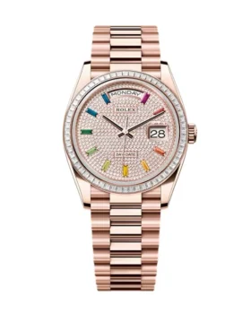 Replica Rolex Day-Date Diamond-Paved Dial 128395tbr-0008 36 mm
