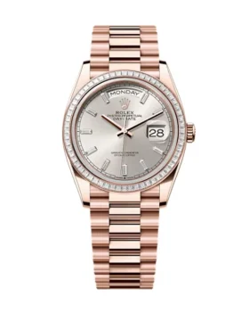 Replica Rolex Day-Date Silver Dial 128395tbr-0030 36 mm