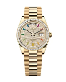 Replica Rolex Day-Date Diamond-Paved Dial 128398tbr-0012 36 mm