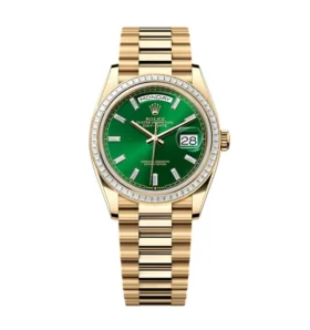 Super Clone Rolex Day-Date Bright Green Diamond Dial 128398tbr-0035 36 mm