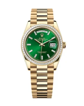 Replica Rolex Day-Date Bright Green Diamond Dial 128398tbr-0035 36 mm