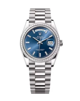 Replica Rolex Day-Date Bright Blue Diamond Dial 128399tbr-0027 36 mm