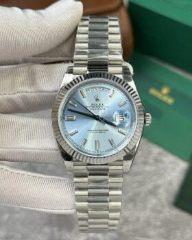 Fake Rolex Day-Date Ice Blue Diamond Dial 228236-0006 40 mm