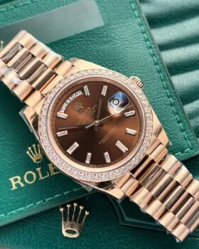 Fake Rolex Day-Date Chocolate Diamond Dial 228345rbr-0006 40 mm