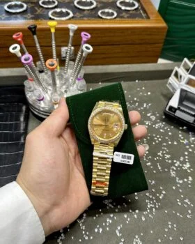 Fake Rolex Day-Date Champagne Diamond Dial 228348rbr-0002 40 mm