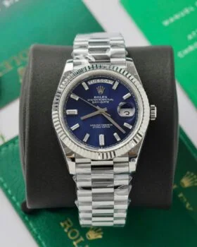 Fake Rolex Day-Date Bright Blue Diamond Dial 128239-0069 36 mm