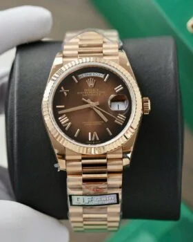 Fake Rolex Day-Date Brown Ombré Dial 128235-0075 36 mm