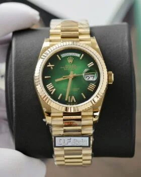 Fake Rolex Day-Date Green Ombré Dial 128238-0118 36 mm