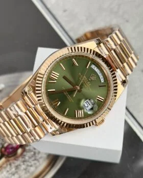 Fake Rolex Day-Date Olive Green Dial 228235-0025 40 mm