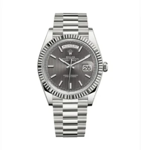 Super Clone Rolex Day-Date Grey Stick Tapestry Dial 228239-0002 40 mm