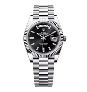 Super Clone Rolex Day-Date Bright Black Diamond Dial 228236-0004 40 mm