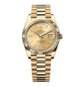 Super Clone Rolex Day-Date Champagne Diamond Dial 228238-0005 40 mm