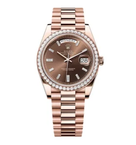 Super Clone Rolex Day-Date Chocolate Diamond Dial 228345rbr-0006 40 mm