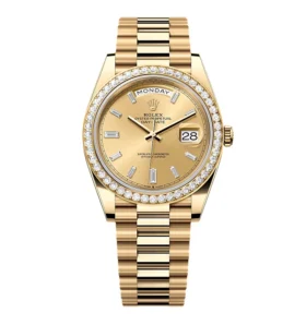 Super Clone Rolex Day-Date Champagne Diamond Dial 228348rbr-0002 40 mm