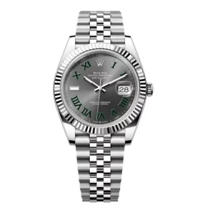 Rolex Datejust Rhodium Dial 126334 "Wimbledon" Flutted/Jubilee 41 mm