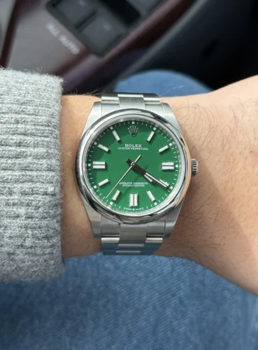 Rolex Oyster Perpetual 41mm Green photo review