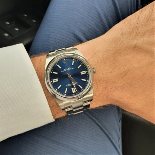 Rolex Oyster Perpetual 41mm Azul foto review
