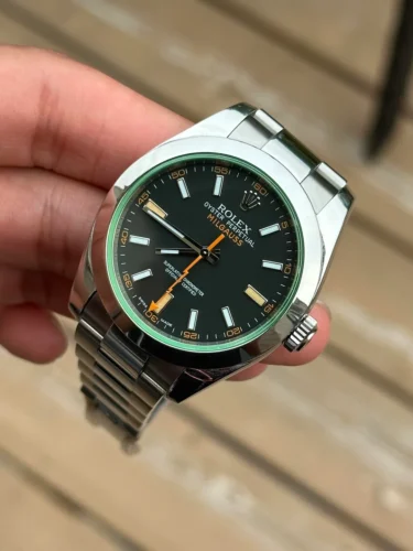 Click to view full screen ROLEX MILGAUSS 116400 GV photo review